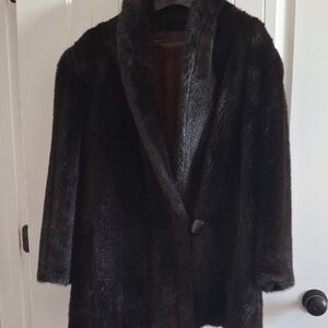 Elegant Dark Teddy Jacket